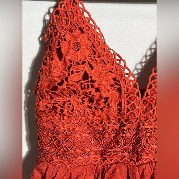 A.T.A.P Crochet Rust Red Tank Top Medium NWT - Picture 2 of 8